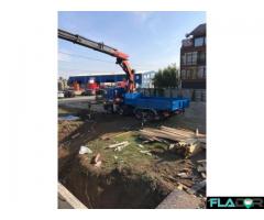 Inchiriez autocamion cu Macara PK 72000, brat 28 m, capacitate 22 tone.