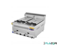 Friteuza profesionala dubla, Ideal Inox, Gaz Natural, 8+8 l, Linia 630