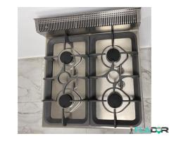 Aragaz profesional cu 4 focuri si cuptor, Ideal Inox, GPL, Linia 630