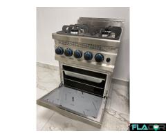 Aragaz profesional cu 4 focuri si cuptor, Ideal Inox, GPL, Linia 630
