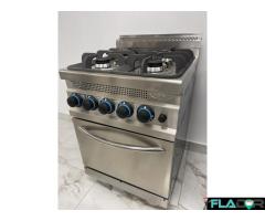 Aragaz profesional cu 4 focuri si cuptor, Ideal Inox, GPL, Linia 630 - Imagine 4/6
