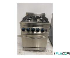 Aragaz profesional cu 4 focuri si cuptor, Ideal Inox, GPL, Linia 630 - Imagine 5/6