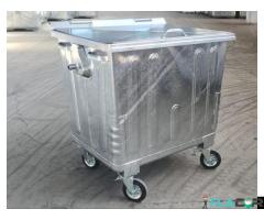 Container cu capac plat/semirotund, container zincat, Fanta de cauciuc