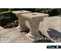 Soclu, stativ, galben patinat, model S6.