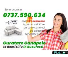Curatare canapele Bucuresti. Curatare la domiciliu