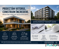 Servicii de proiectare case si blocuri de locuinte; proiectant structura, arhitectura si instalatii